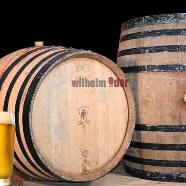 Bierfass 400 l aus Eiche vorbelegt mit Wein und Bier