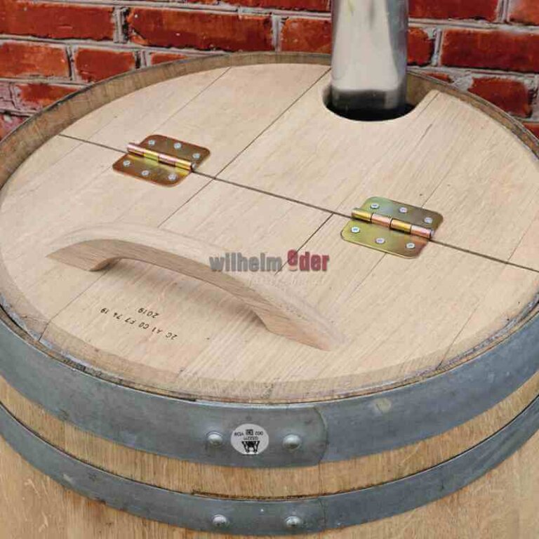 klappdeckel-holz-regentonne Klappbarer Deckel aus Holz für Regentonnen